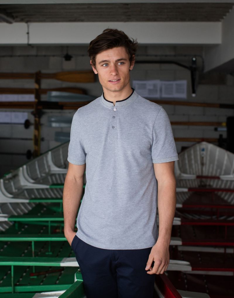 Klassic Stand Collar Stretch Polo Shirt