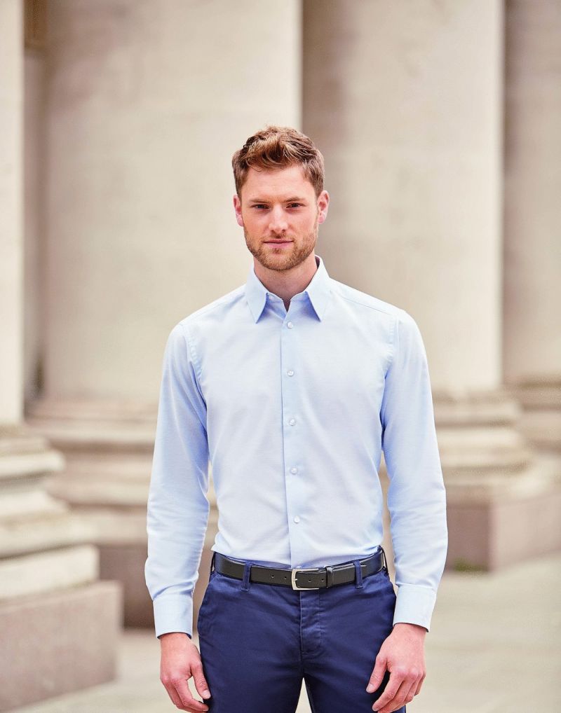 Klassic Mens Long Sleeve Easy Care Tailored Oxford Shirt